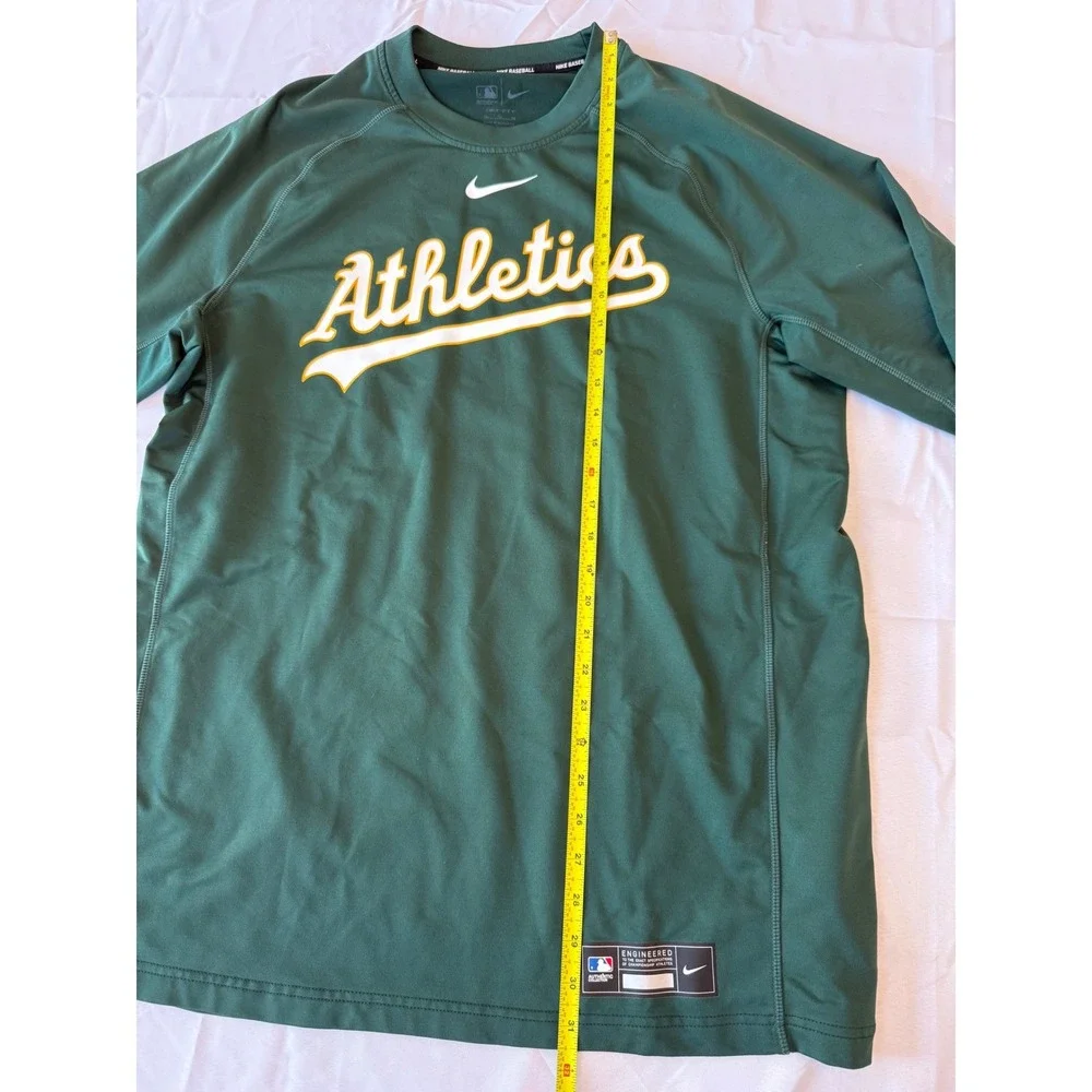 Nike Mens Oakland Athletics Dri-Fit Baseball Shirt XL Green MLB Sport Authentic